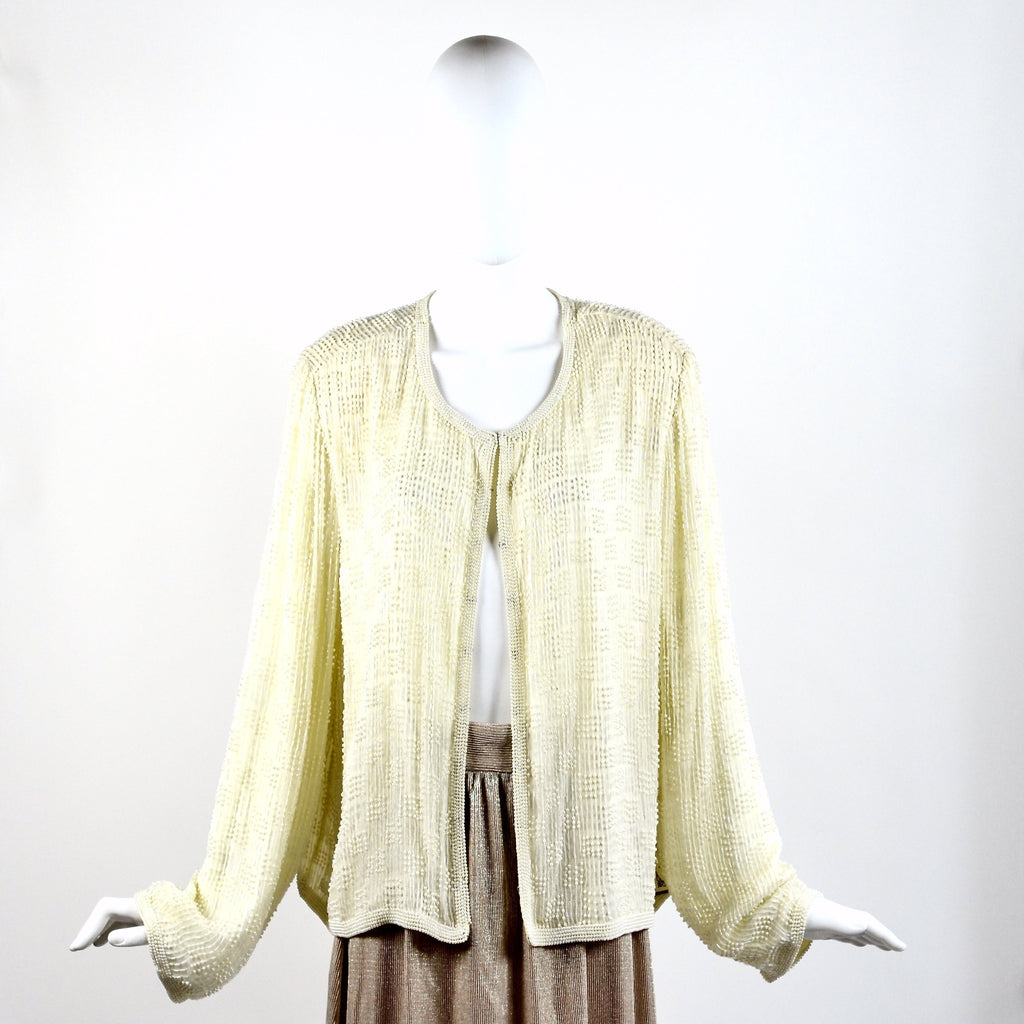 Vintage Cream Sequin Jacket