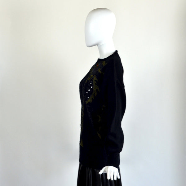 Vintage 80's Dragon Sequin Sweater