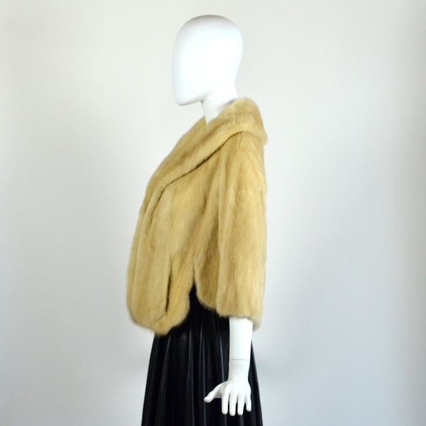 Vintage Cream Fur Stole