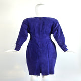 Vintage 80's Suede Purple Dress