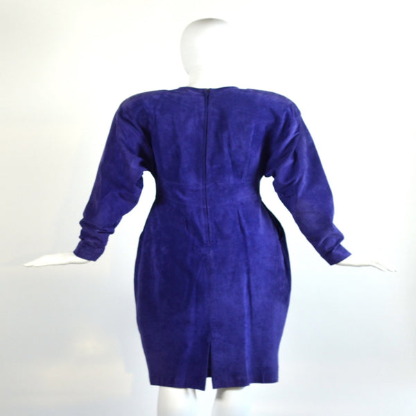 Vintage 80's Suede Purple Dress