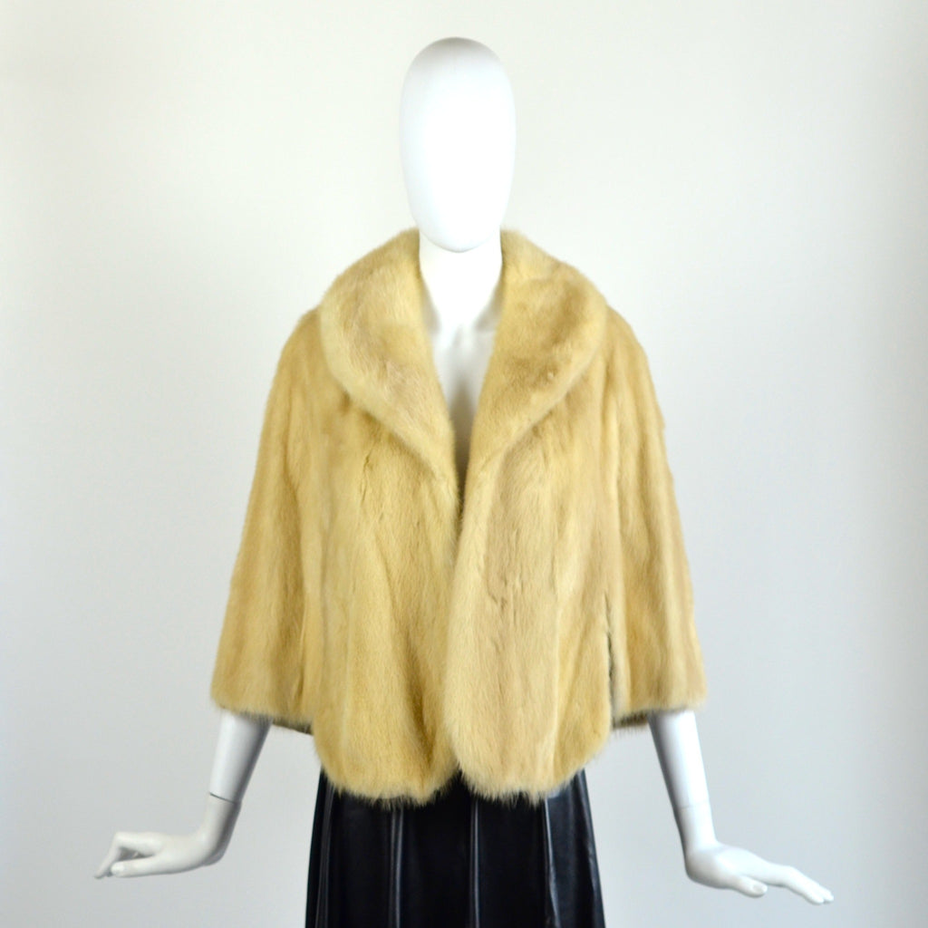 Vintage Cream Fur Stole