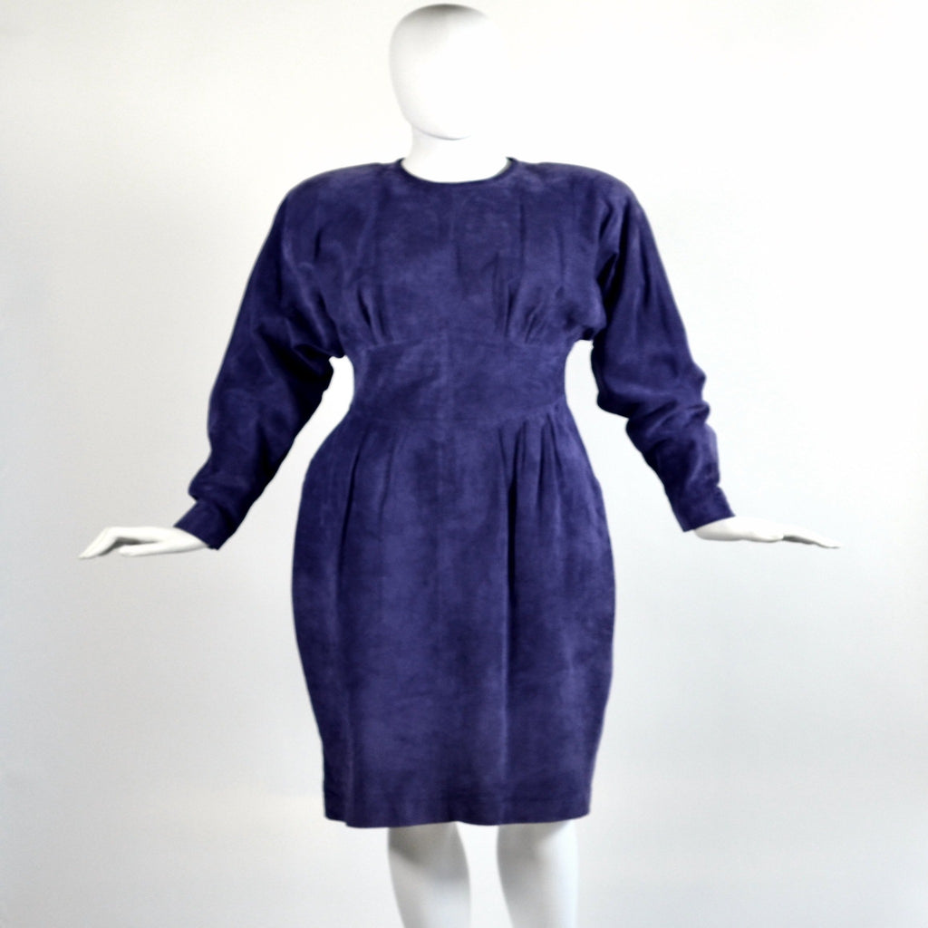 Vintage 80's Suede Purple Dress