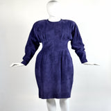 Vintage 80's Suede Purple Dress