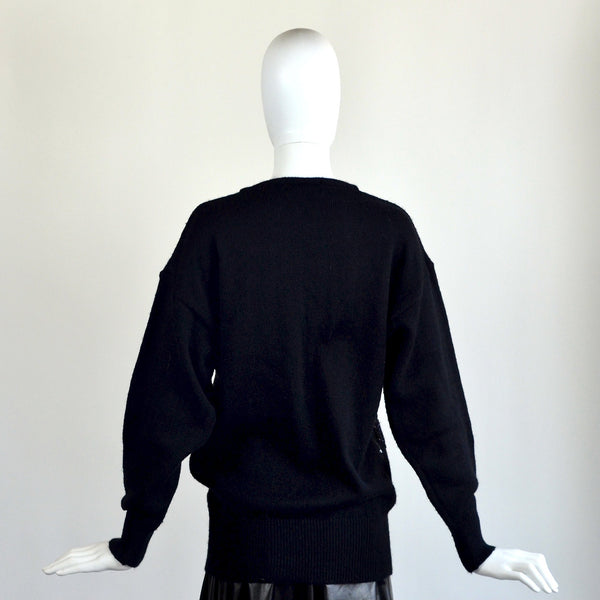 Vintage 80's Dragon Sequin Sweater