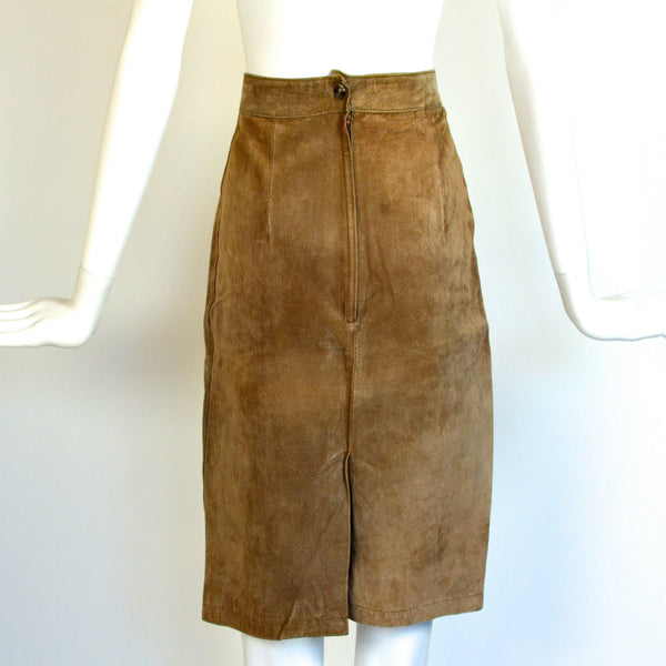Vintage Brown Suede Skirt
