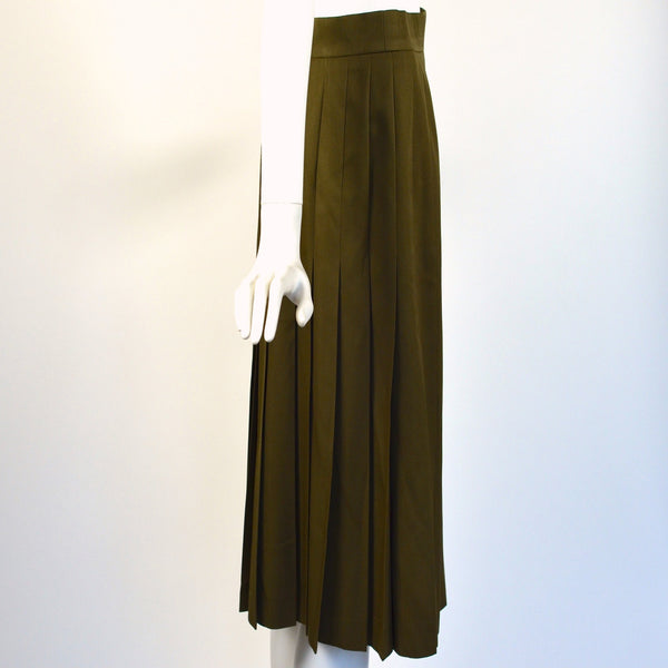 Vintage Military Style Pleated Skirt