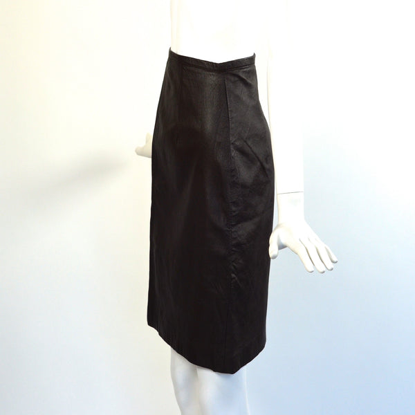Vintage Brown Leather Skirt