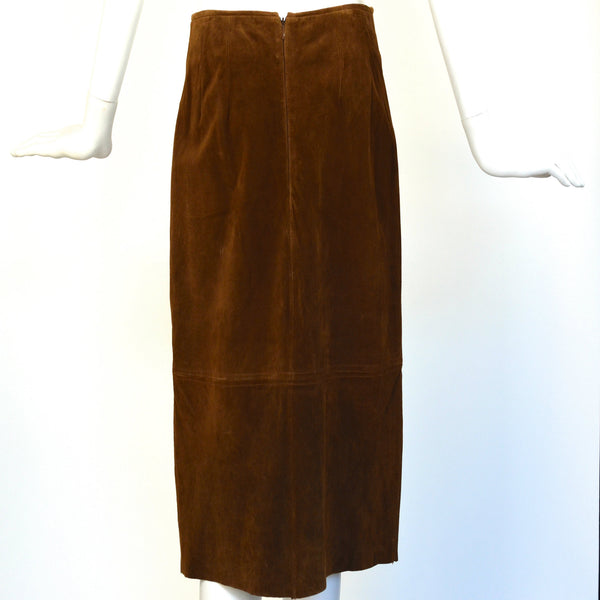 Vintage Brown Suede Skirt