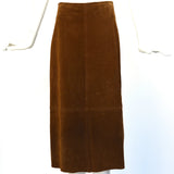 Vintage Brown Suede Skirt