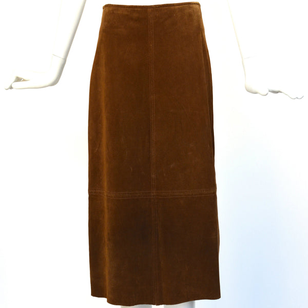 Vintage Brown Suede Skirt