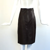 Vintage Brown Leather Skirt