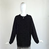 Vintage Lord & Taylor Black Beaded Sweater