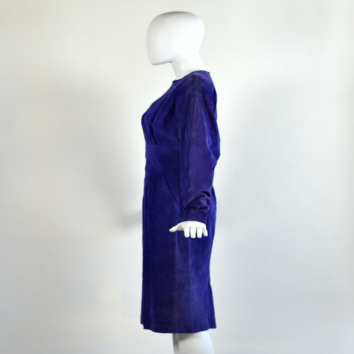 Vintage 80's Suede Purple Dress
