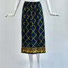 Vintage Chain Plaid & Pleated Skirt